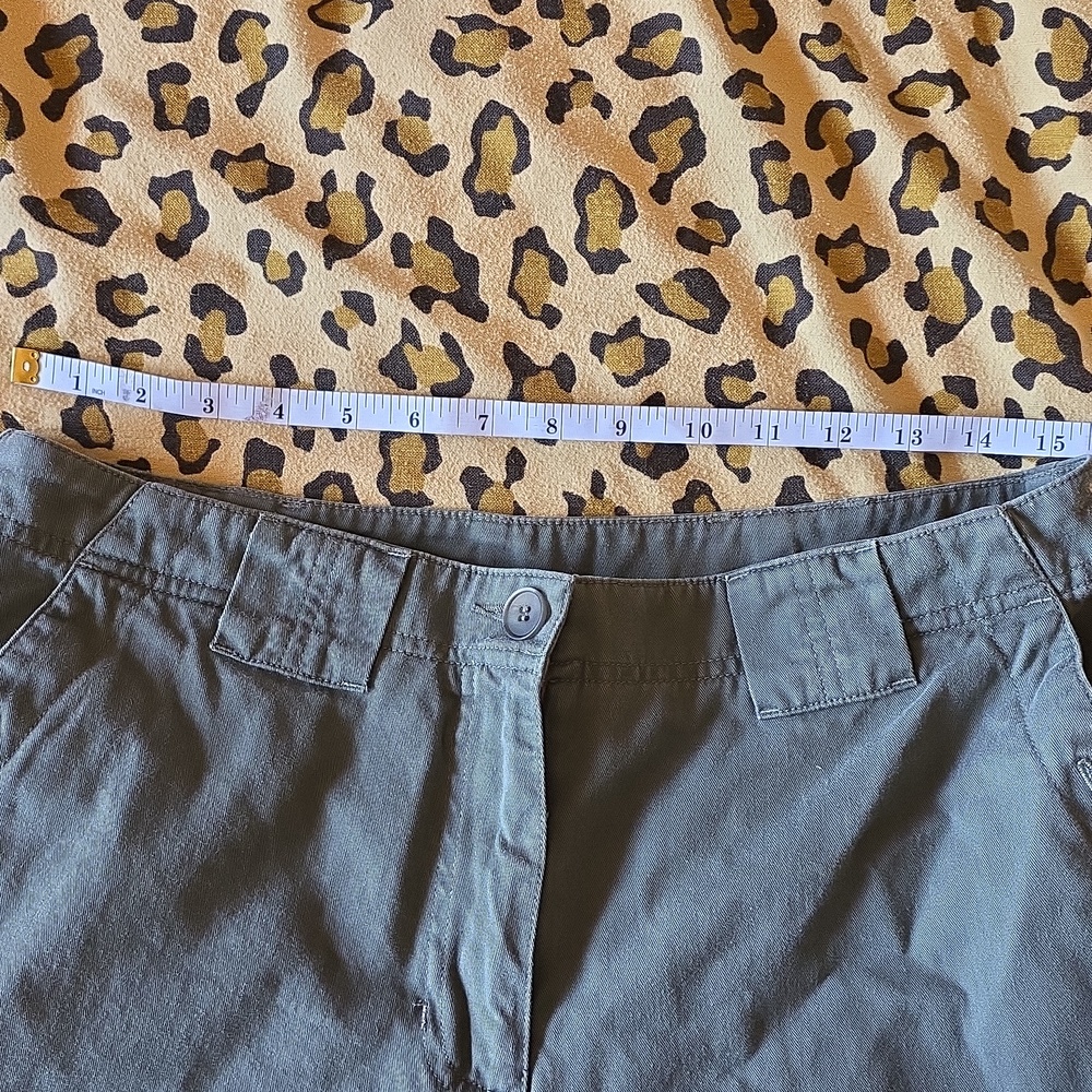 100% Cotton Sage Green Cargo Pants - Picture 4 of 9
